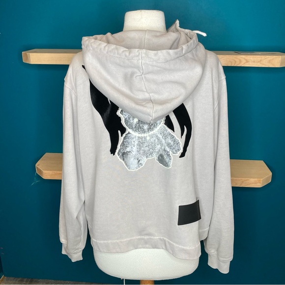We11-done hoodie in distressed light grey - Picture 7 of 9